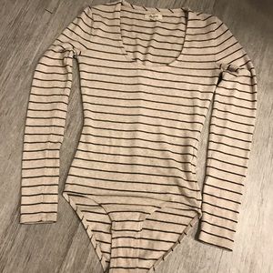 Madewell Striped long sleeve snap onesie, XS